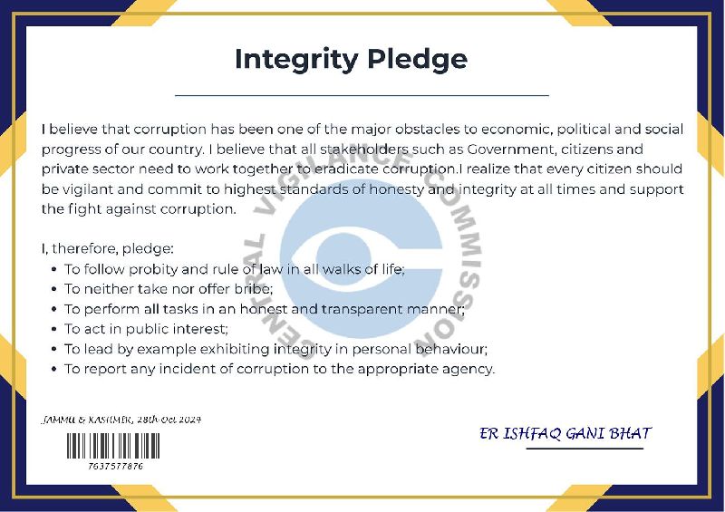 INTEGRITY PLEDGE